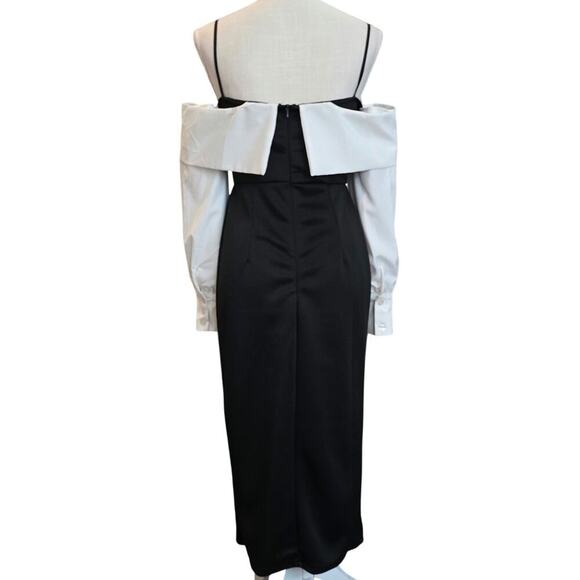 Yijiaren Fashion Black Bow Tie Off Shoulder Dress Size. Asian-Large / US-s/m - Picture 2 of 6